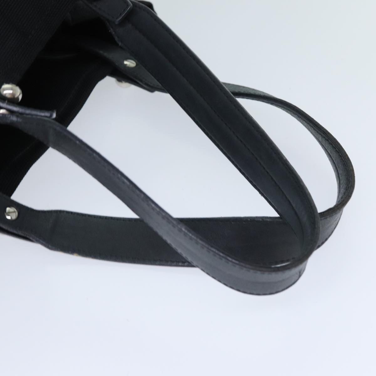 CHANEL Tote Bag Canvas Black CC bs14726