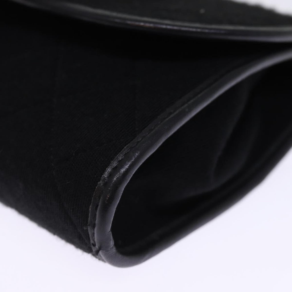 CHANEL Matelasse Chain Shoulder Bag cotton Black CC bs14749A