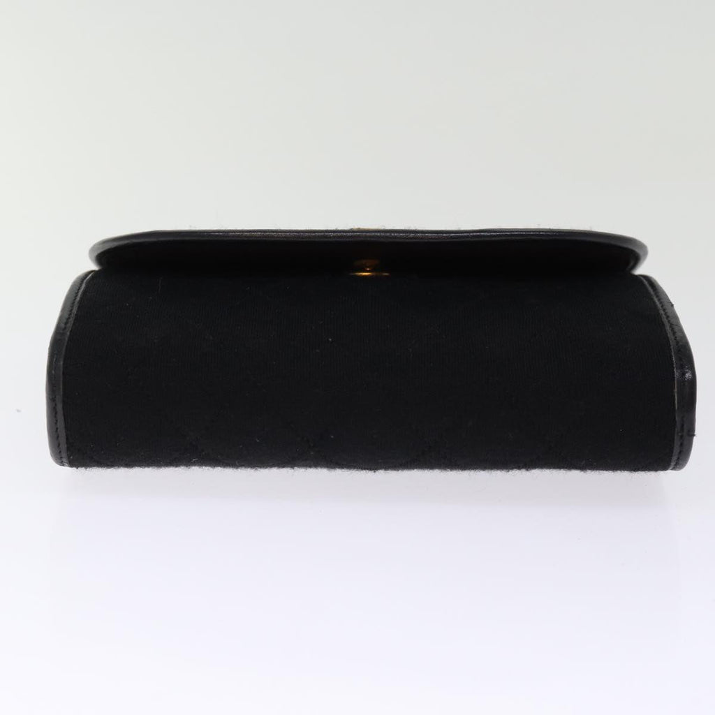 CHANEL Matelasse Chain Shoulder Bag cotton Black CC bs14749A