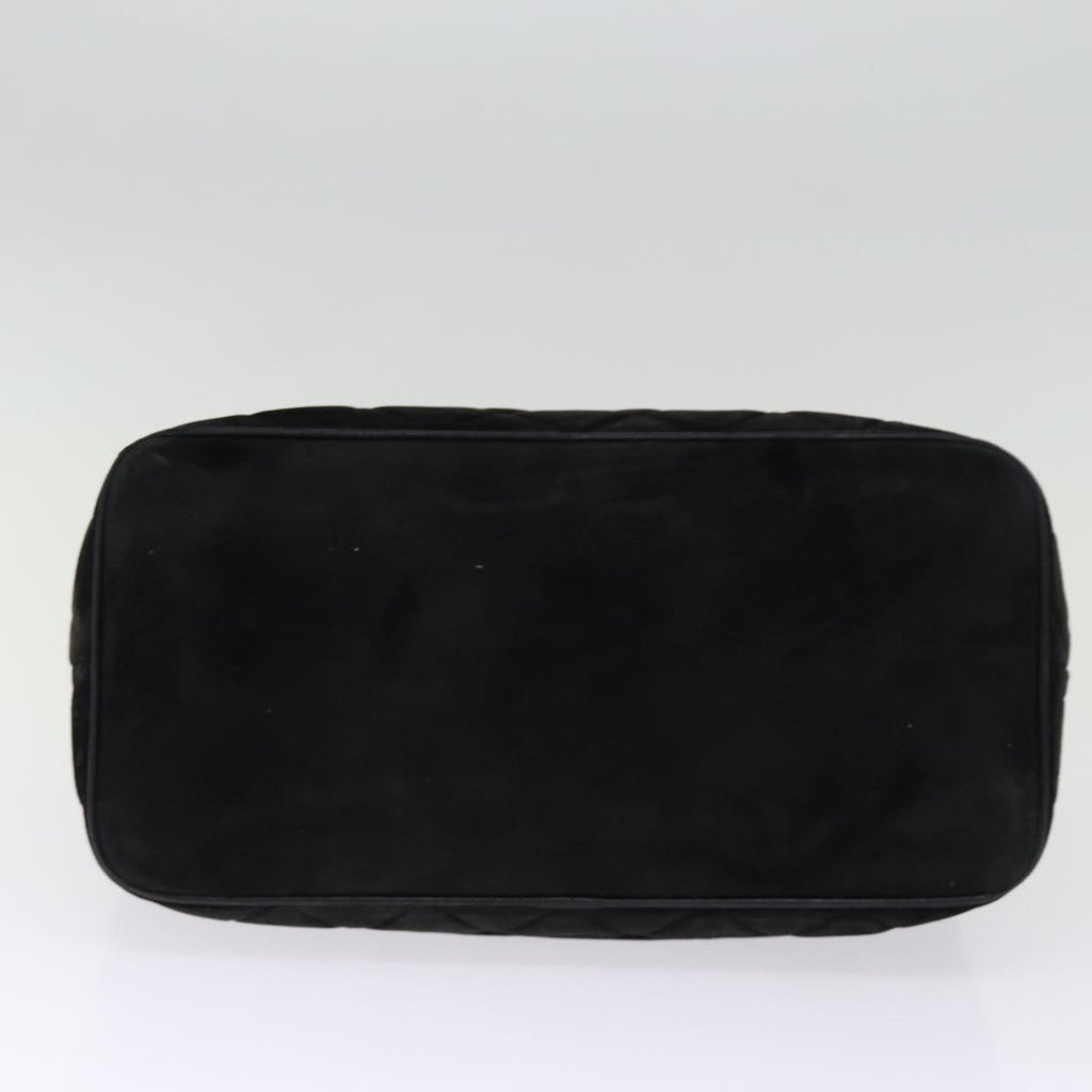 CHANEL Matelasse Tote Bag Suede Standard Black CC bs14754