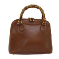 GUCCI Bamboo Hand Bag Leather Brown 000 1046 0290 bs14807