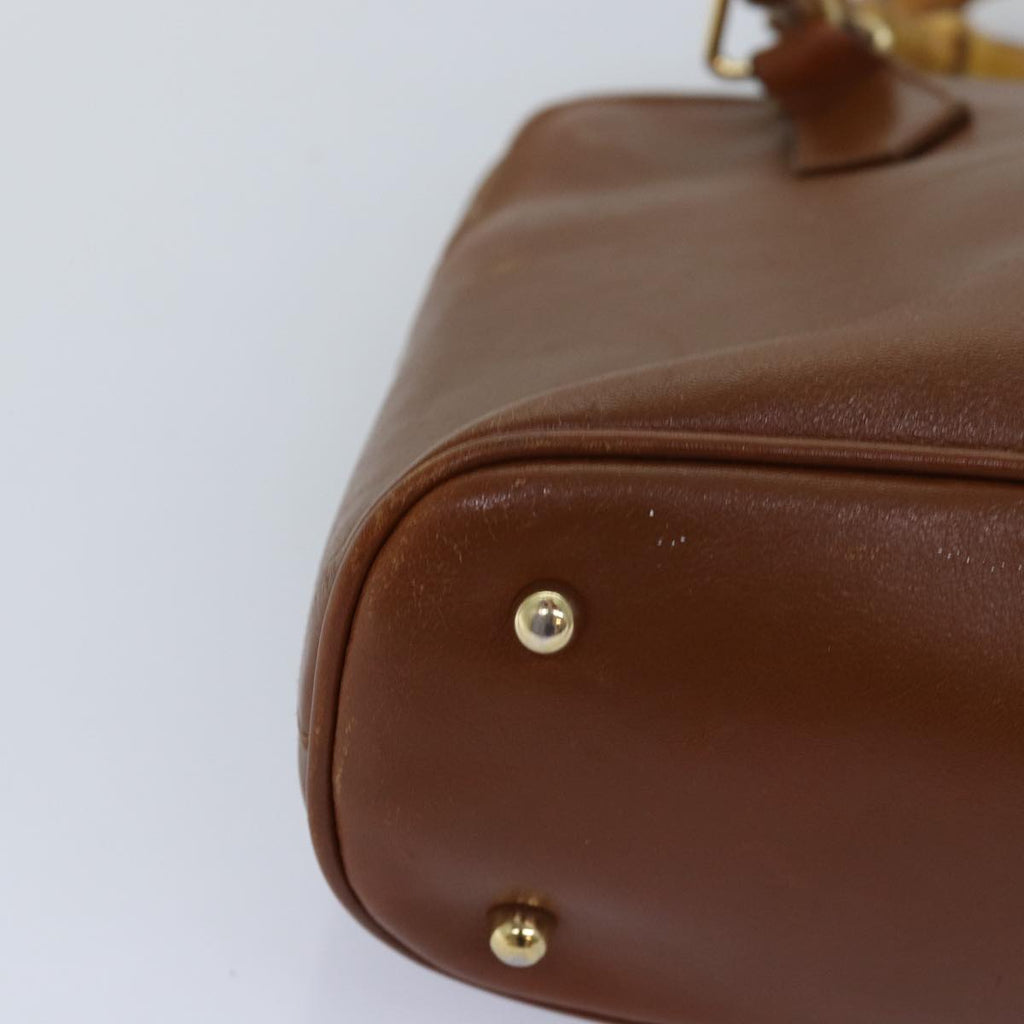 GUCCI Bamboo Hand Bag Leather Brown 000 1046 0290 bs14807