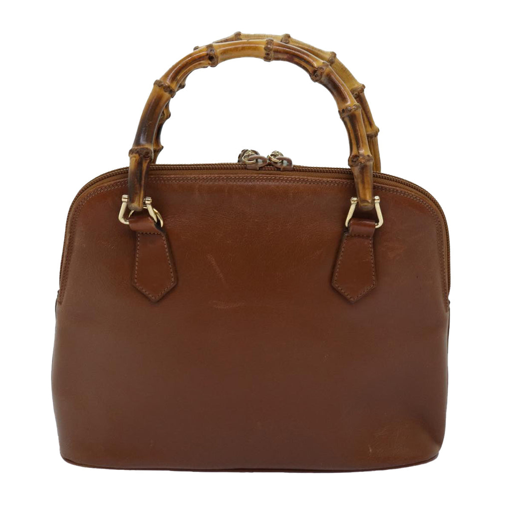 GUCCI Bamboo Hand Bag Leather Brown 000 1046 0290 bs14807