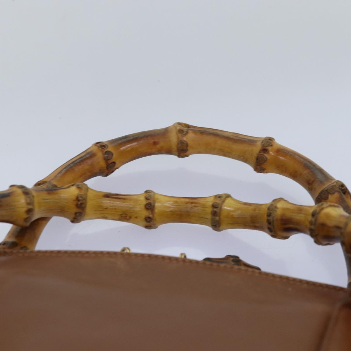 GUCCI Bamboo Hand Bag Leather Brown 000 1046 0290 bs14807