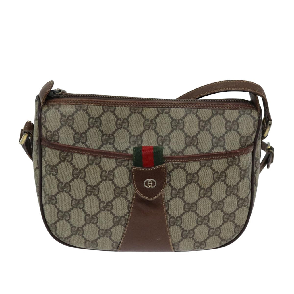 GUCCI GG Supreme Web Sherry Line Shoulder Bag Beige 001 754 6177 bs14808