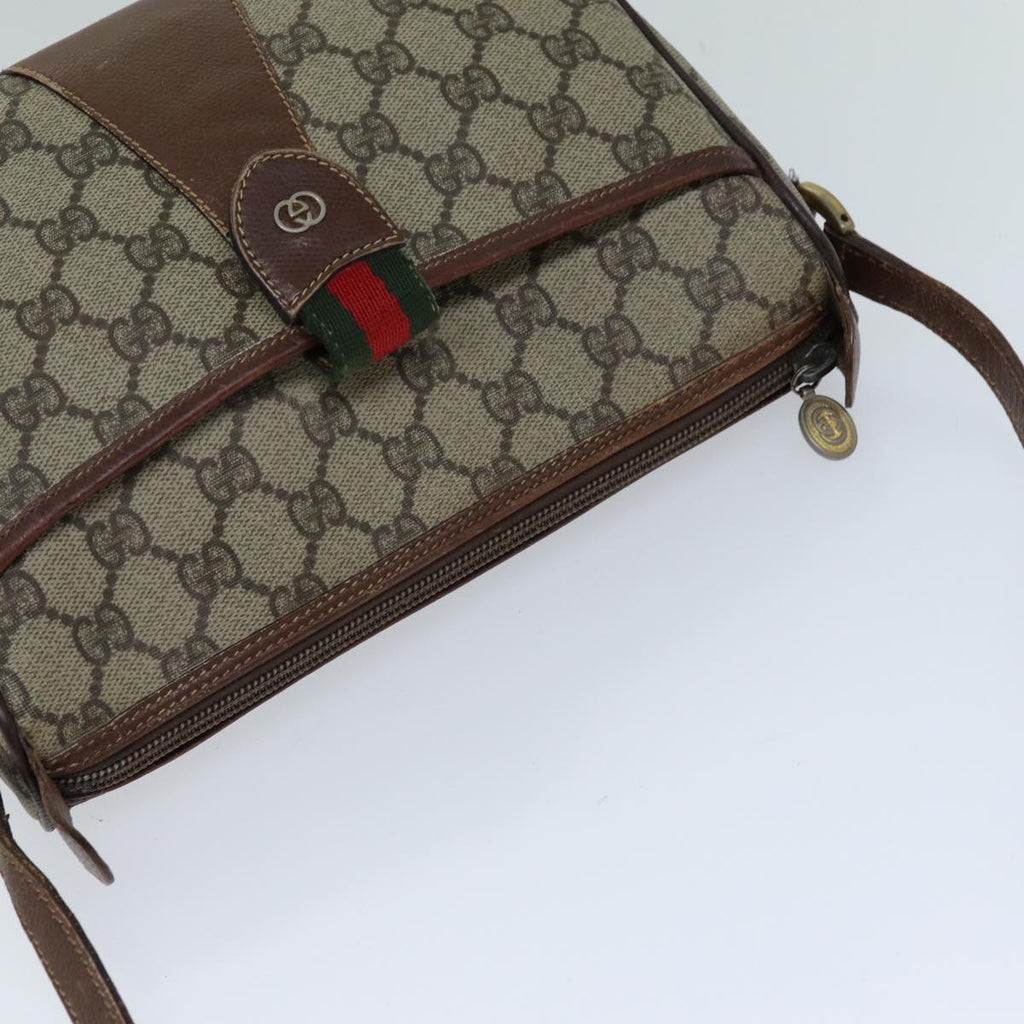 GUCCI GG Supreme Web Sherry Line Shoulder Bag Beige 001 754 6177 bs14808