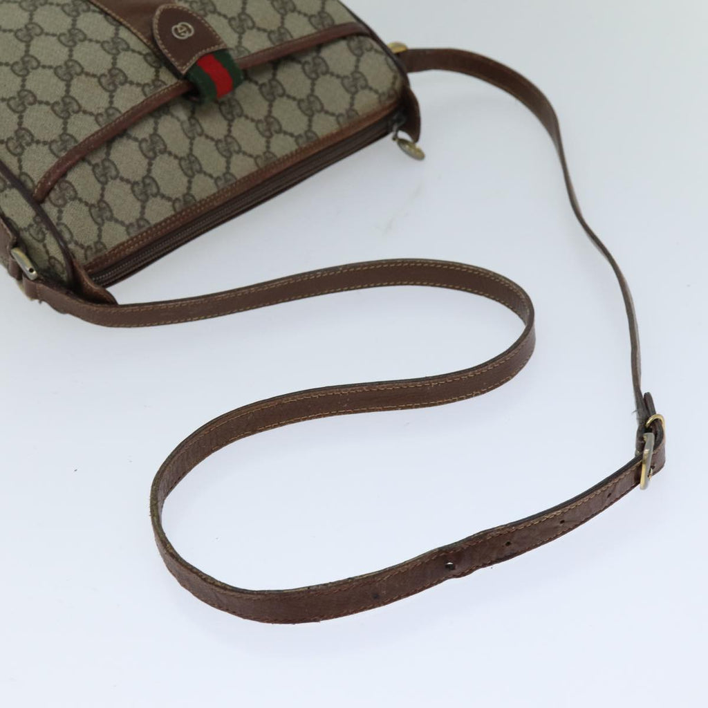 GUCCI GG Supreme Web Sherry Line Shoulder Bag Beige 001 754 6177 bs14808