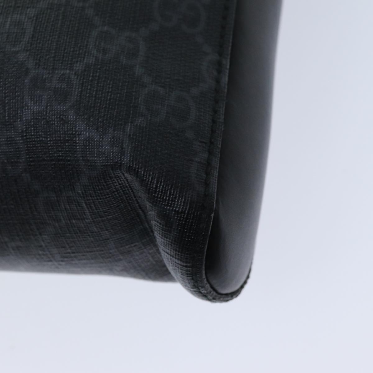 GUCCI Sherry Line Courier GG Supreme Shoulder Bag PVC Black 474137 bs14833