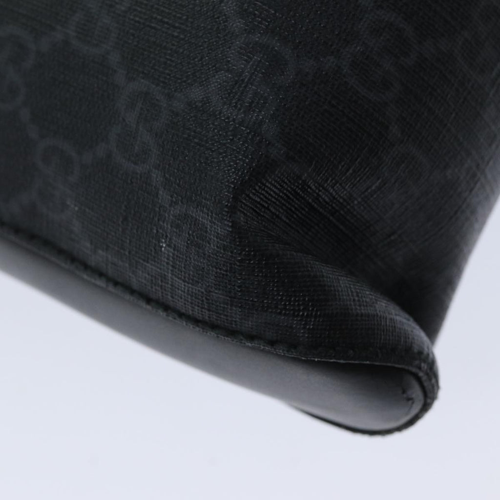 GUCCI Sherry Line Courier GG Supreme Shoulder Bag PVC Black 474137 bs14833