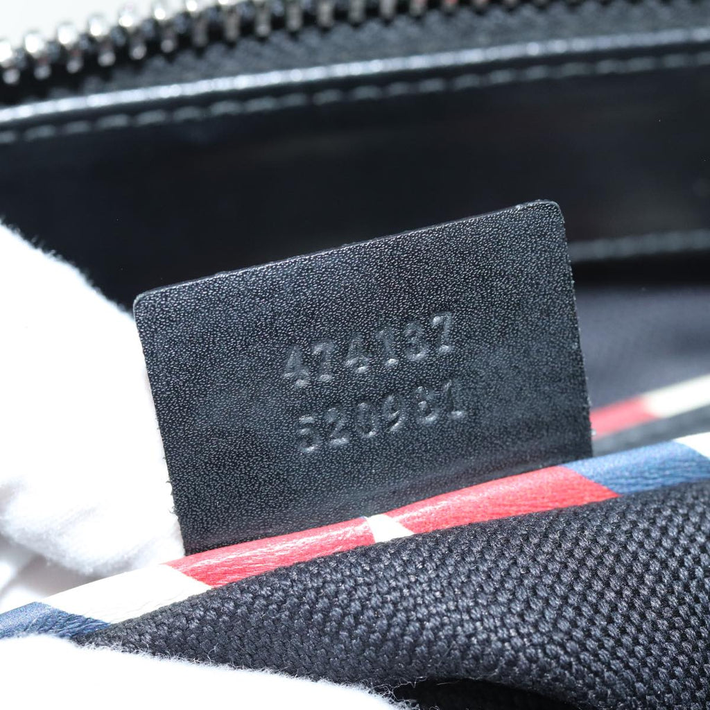 GUCCI Sherry Line Courier GG Supreme Shoulder Bag PVC Black 474137 bs14833