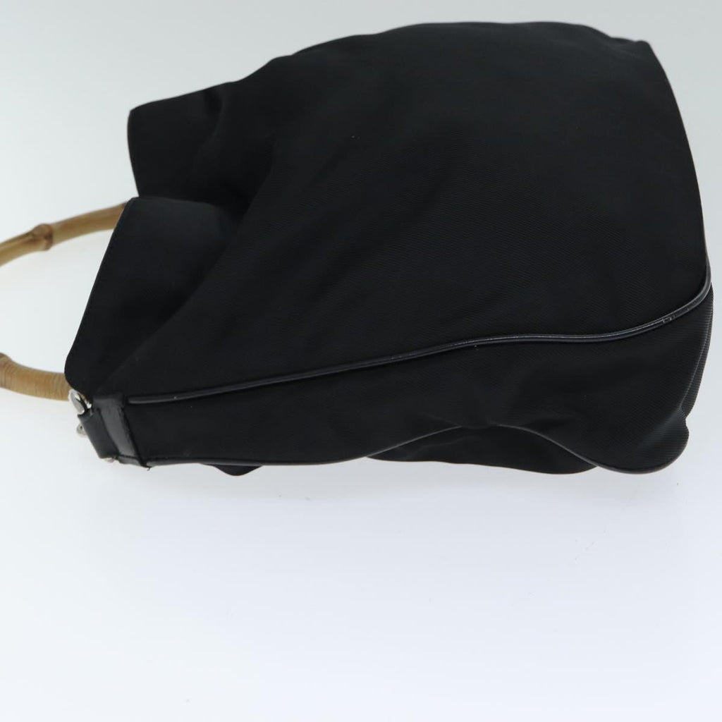 GUCCI Bamboo Hand Bag Nylon Black 001 2113 1577 bs14834