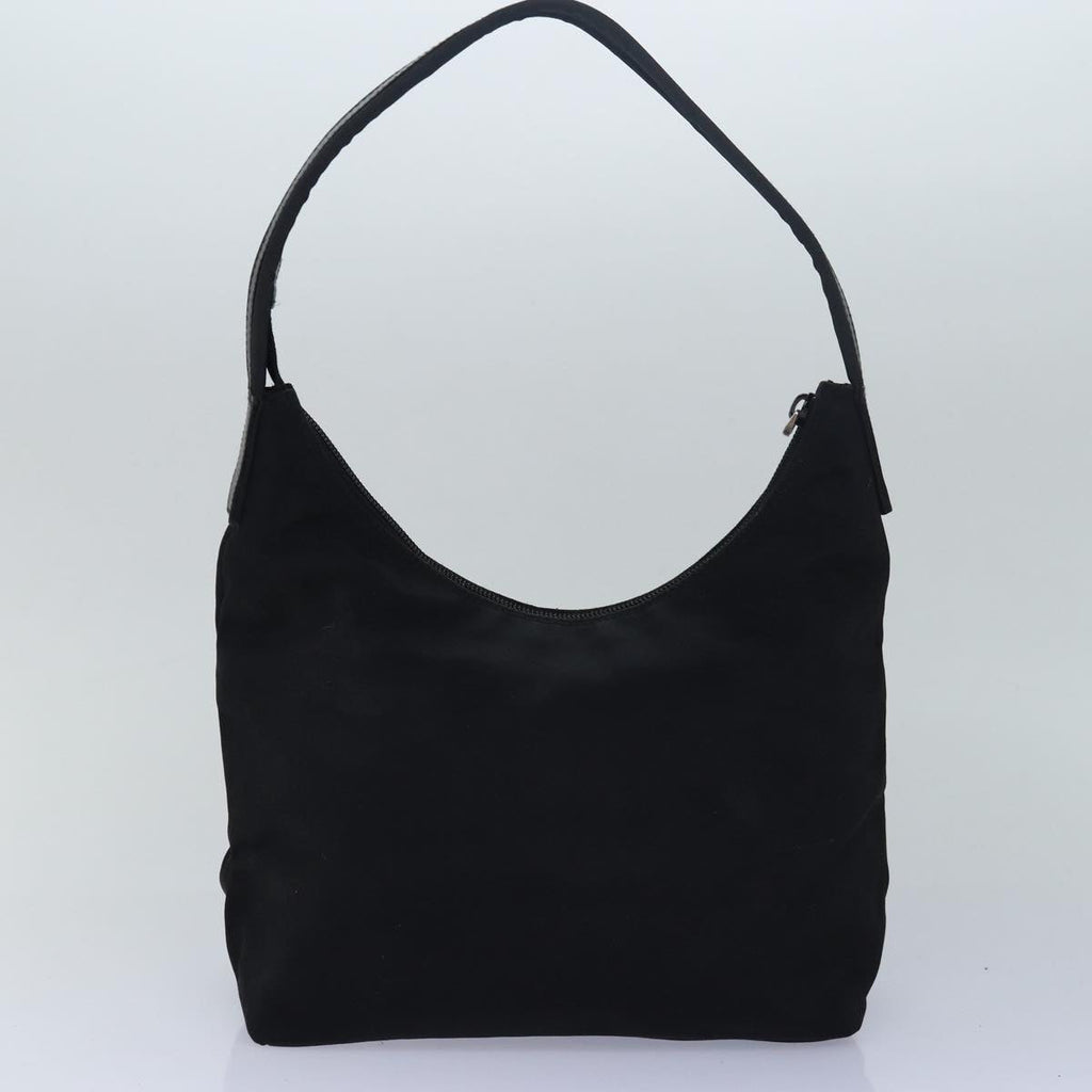 GUCCI Bamboo Shoulder Bag Nylon Leather 3Set Black White bs14881
