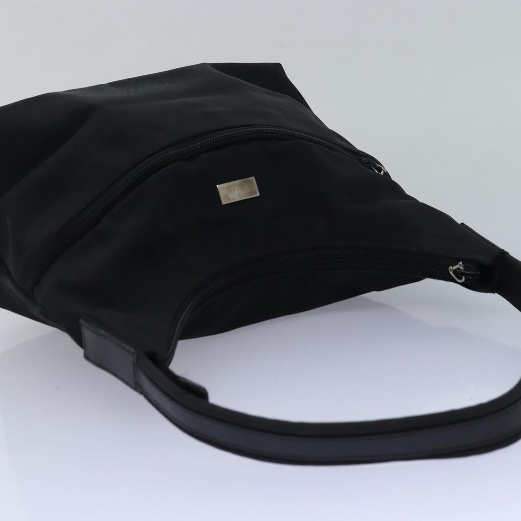 GUCCI Bamboo Shoulder Bag Nylon Leather 3Set Black White bs14881