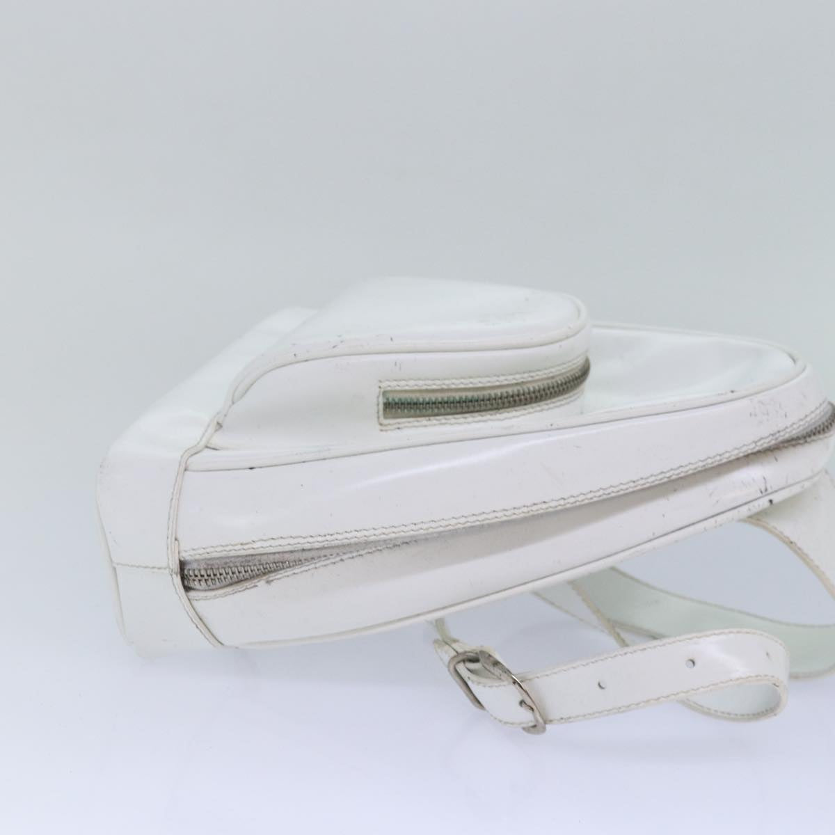 GUCCI Bamboo Shoulder Bag Nylon Leather 3Set Black White bs14881