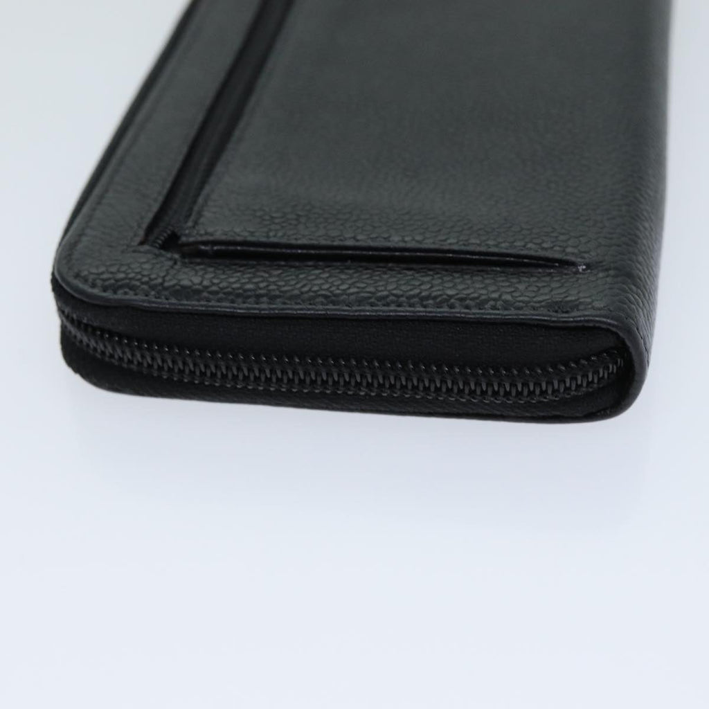 CHANEL COCO Mark Wallet Caviar Skin Black CC bs14885