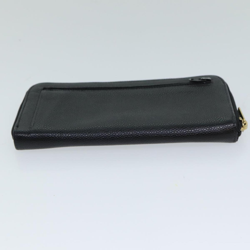 CHANEL COCO Mark Wallet Caviar Skin Black CC bs14885