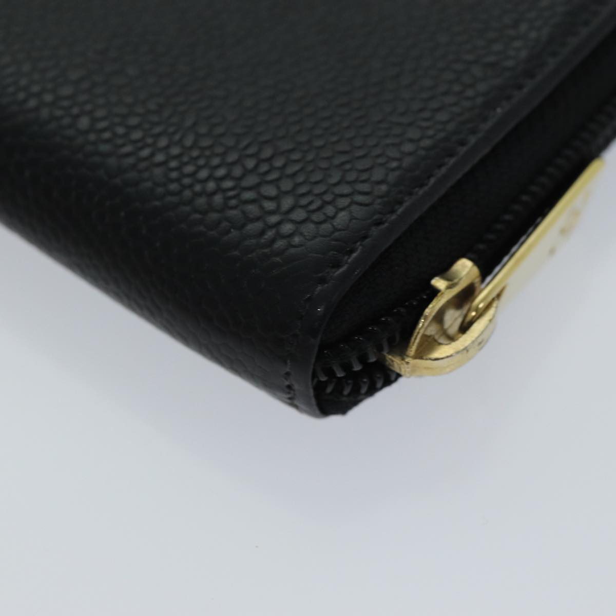 CHANEL COCO Mark Wallet Caviar Skin Black CC bs14885