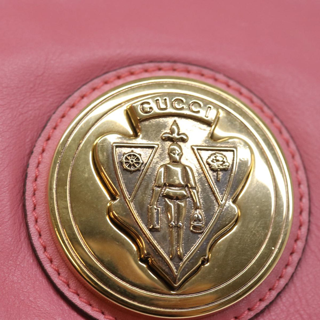 GUCCI Clutch Bag Leather Pink 197015 bs14887