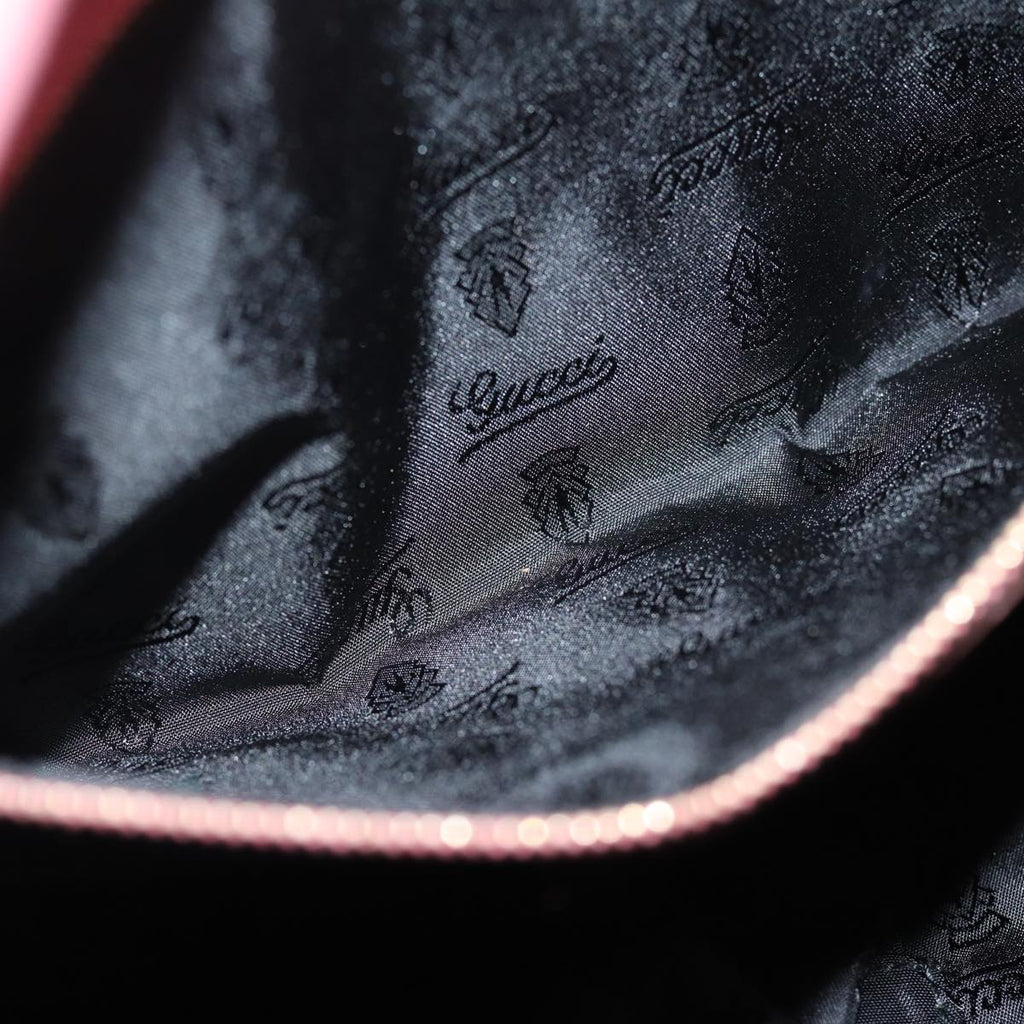 GUCCI Clutch Bag Leather Pink 197015 bs14887