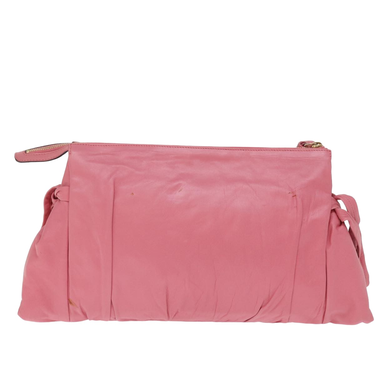GUCCI Clutch Bag Leather Pink 197015 bs14887