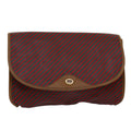 GUCCI Clutch Bag Coated Canvas Red Green 89 01 039 bs14889