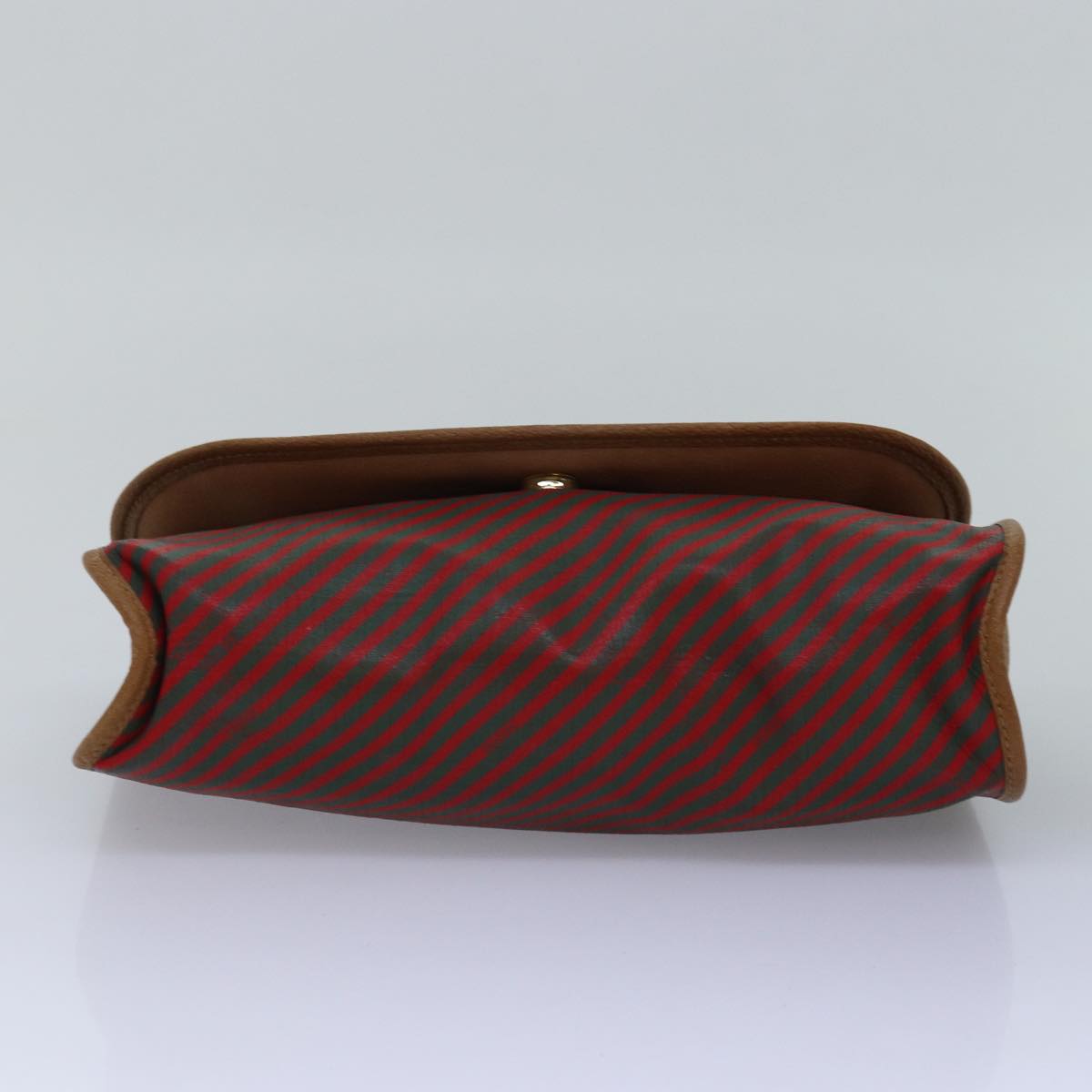 GUCCI Clutch Bag Coated Canvas Red Green 89 01 039 bs14889