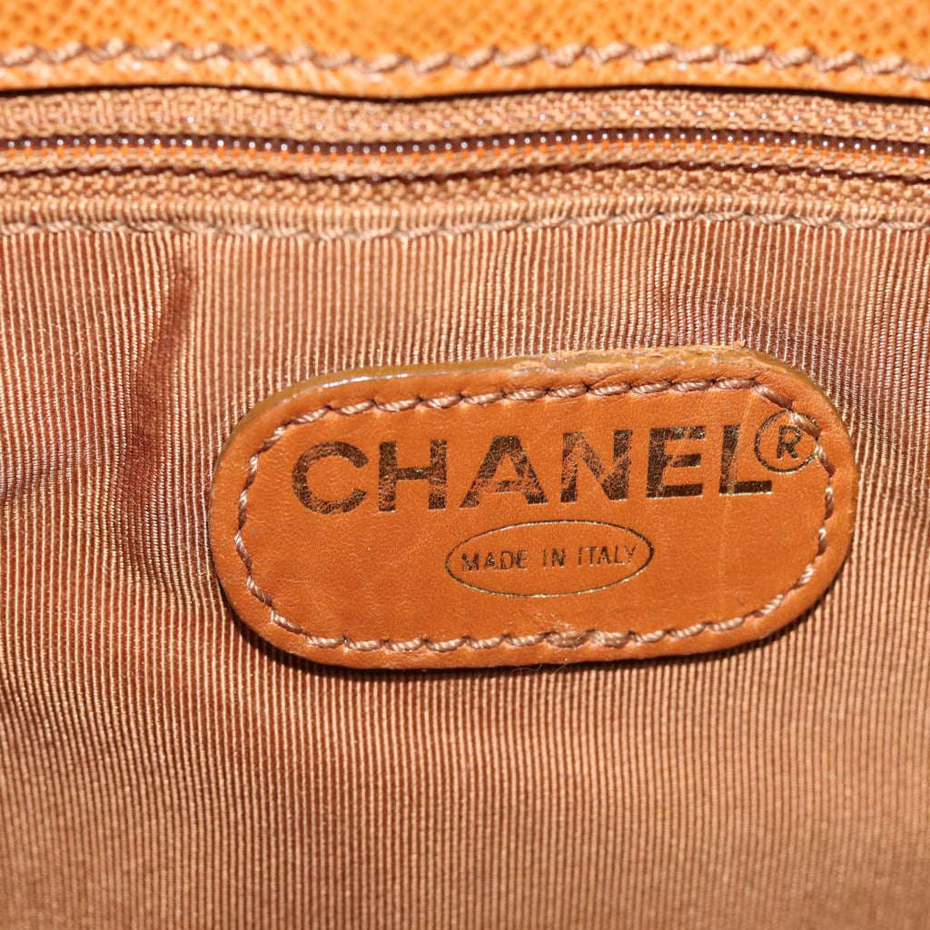 CHANEL Tote Bag Leather Brown CC bs14915