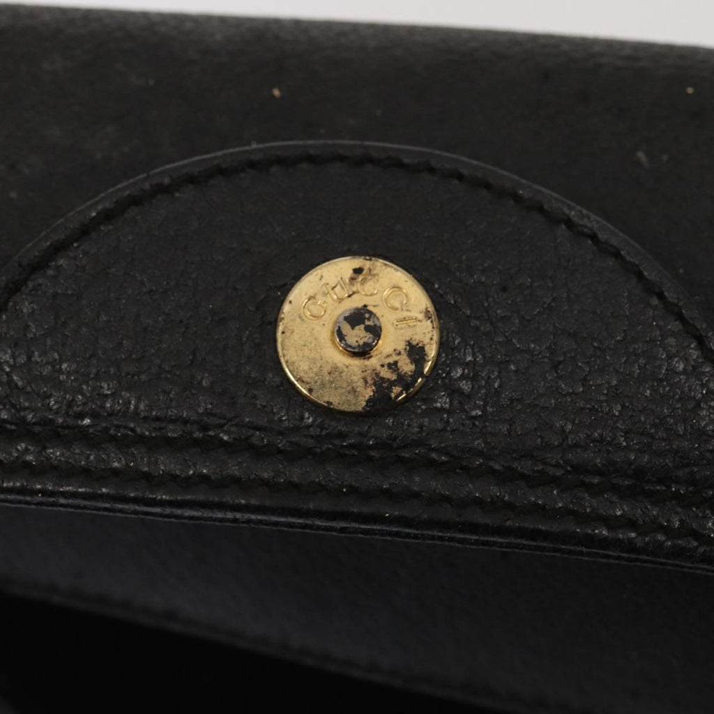 GUCCI Bamboo Hand Bag Suede Leather Black 002 1186 0259 bs14947