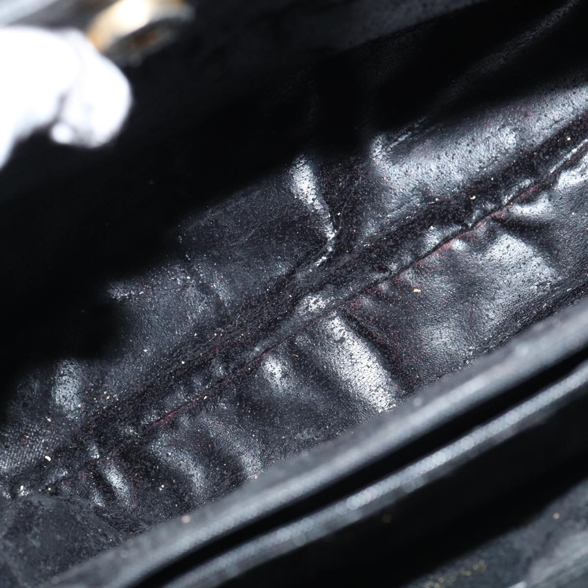 GUCCI Bamboo Hand Bag Suede Leather Black 002 1186 0259 bs14947