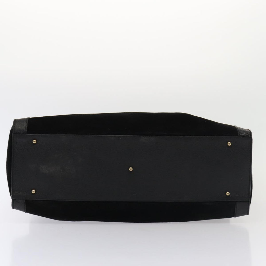 GUCCI Bamboo Hand Bag Suede Leather Black 002 1186 0259 bs14947
