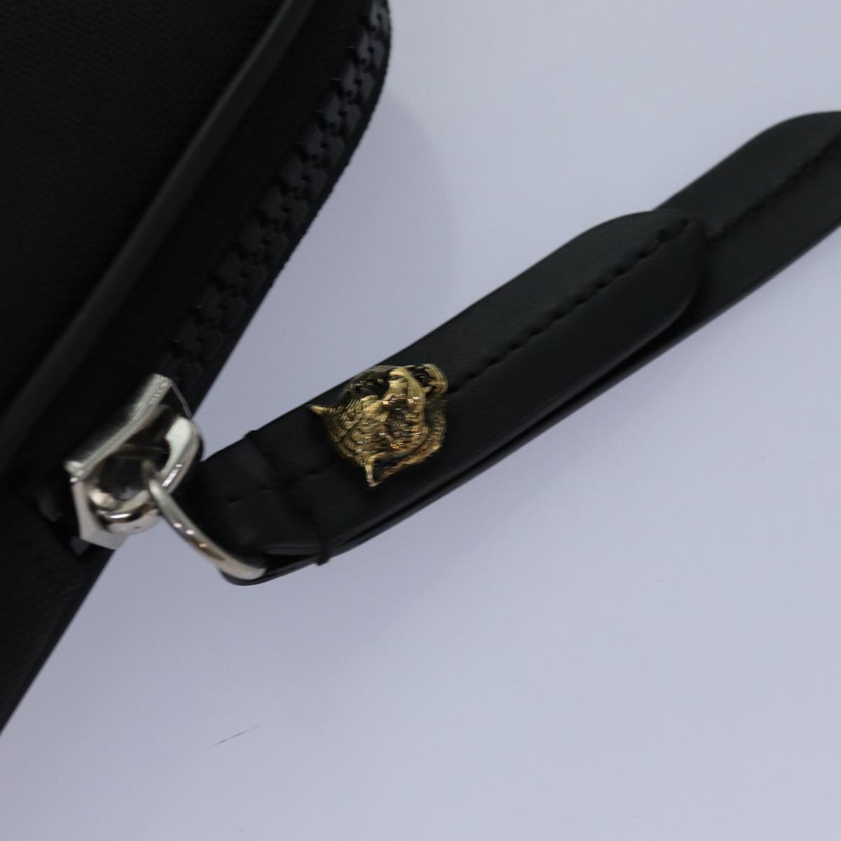 GUCCI Clutch Bag Canvas Black 473883 bs14950