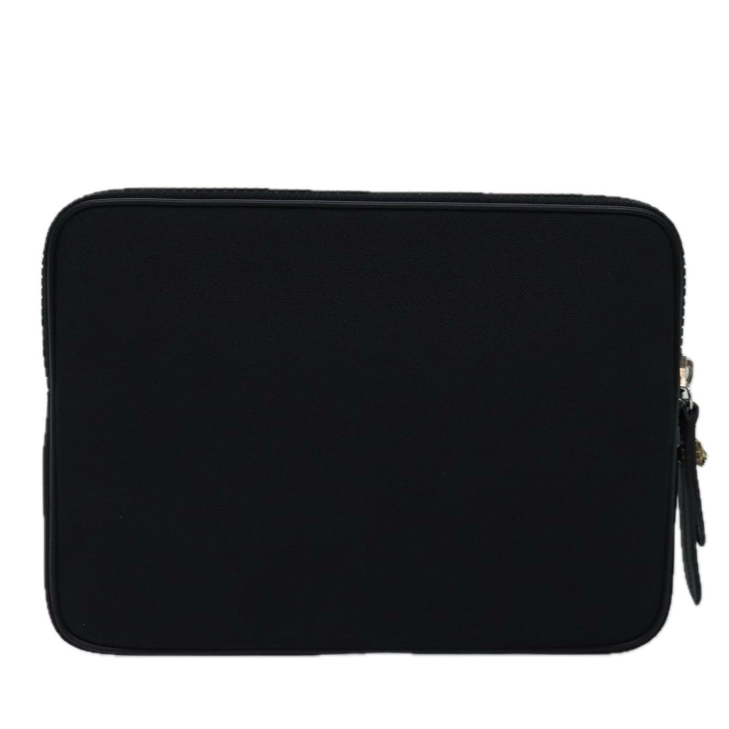 GUCCI Clutch Bag Canvas Black 473883 bs14950