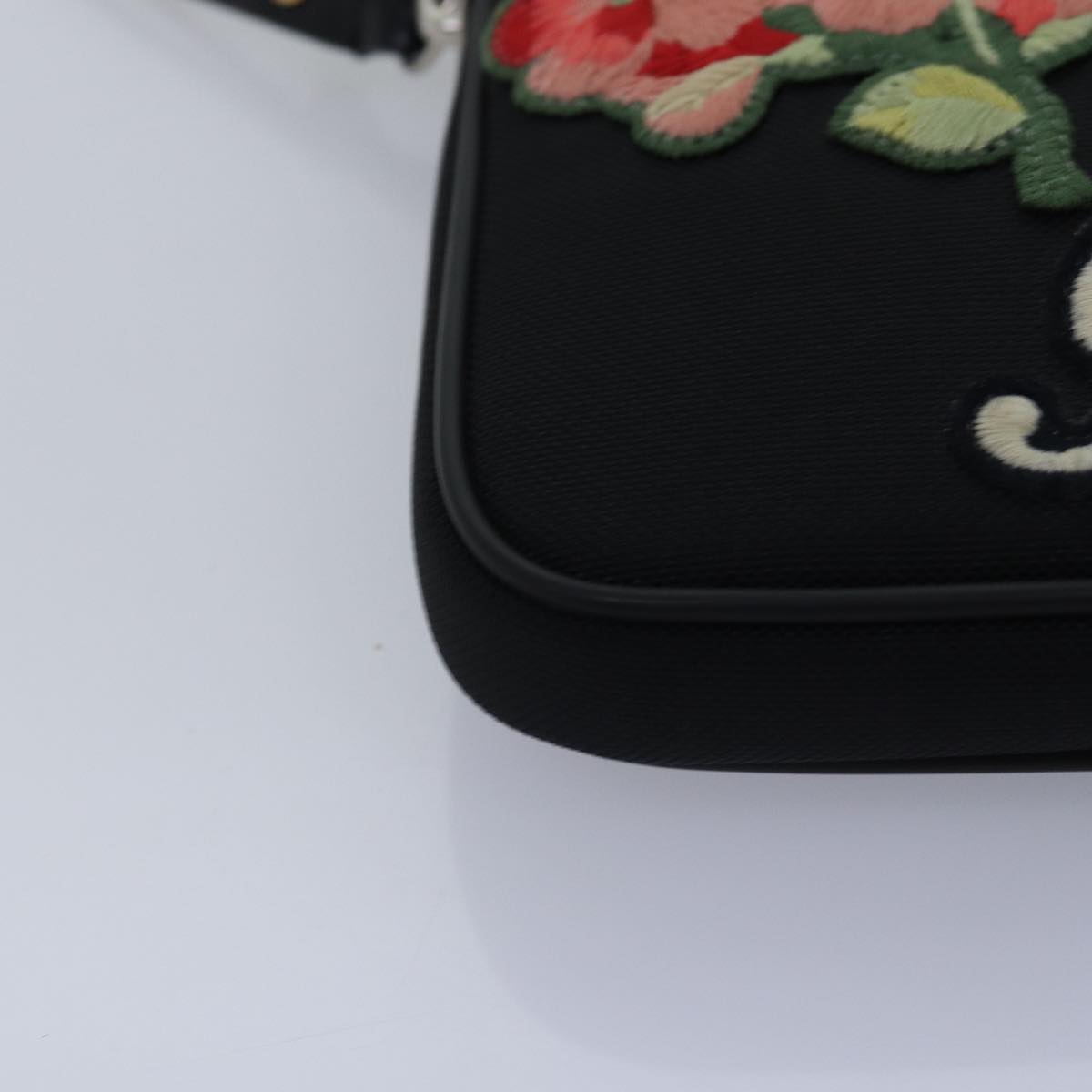 GUCCI Clutch Bag Canvas Black 473883 bs14950