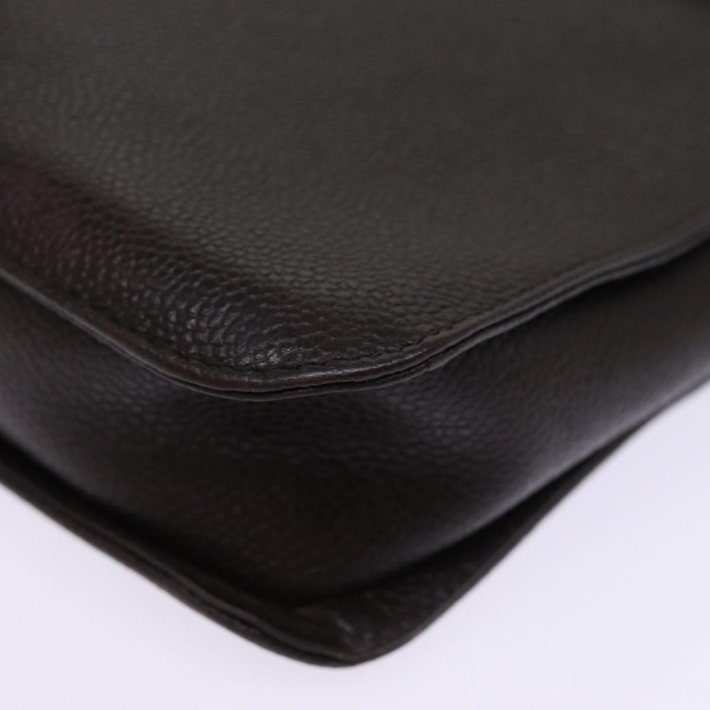 CHANEL Hand Bag Caviar Skin Black CC bs14972