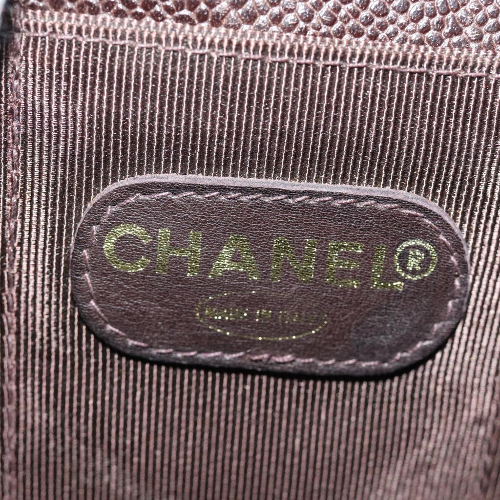 CHANEL Hand Bag Caviar Skin Black CC bs14972