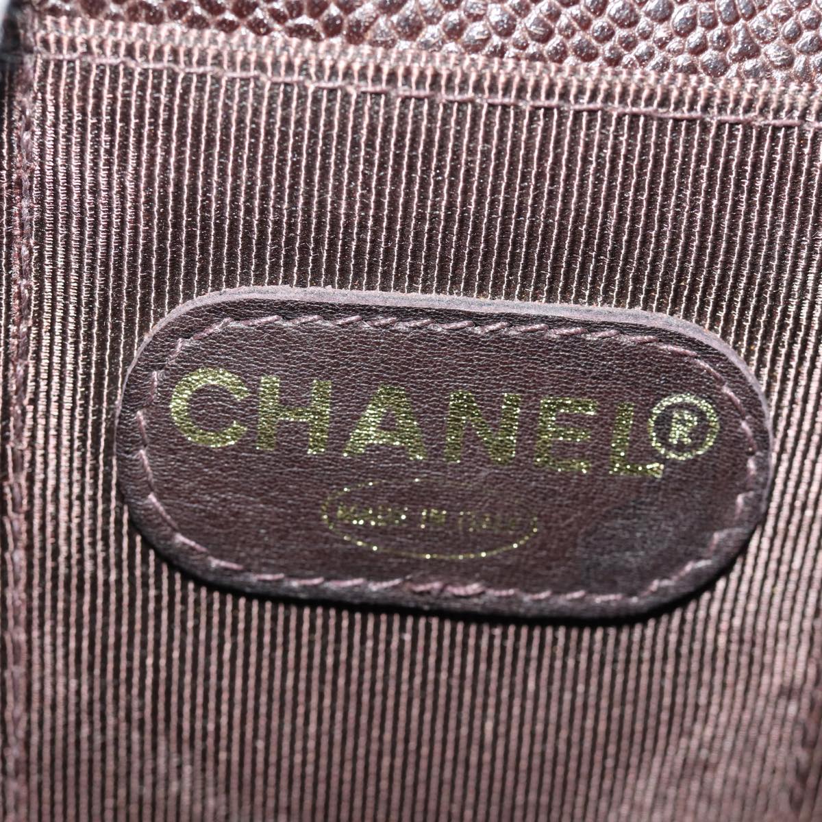 CHANEL Hand Bag Caviar Skin Black CC bs14972