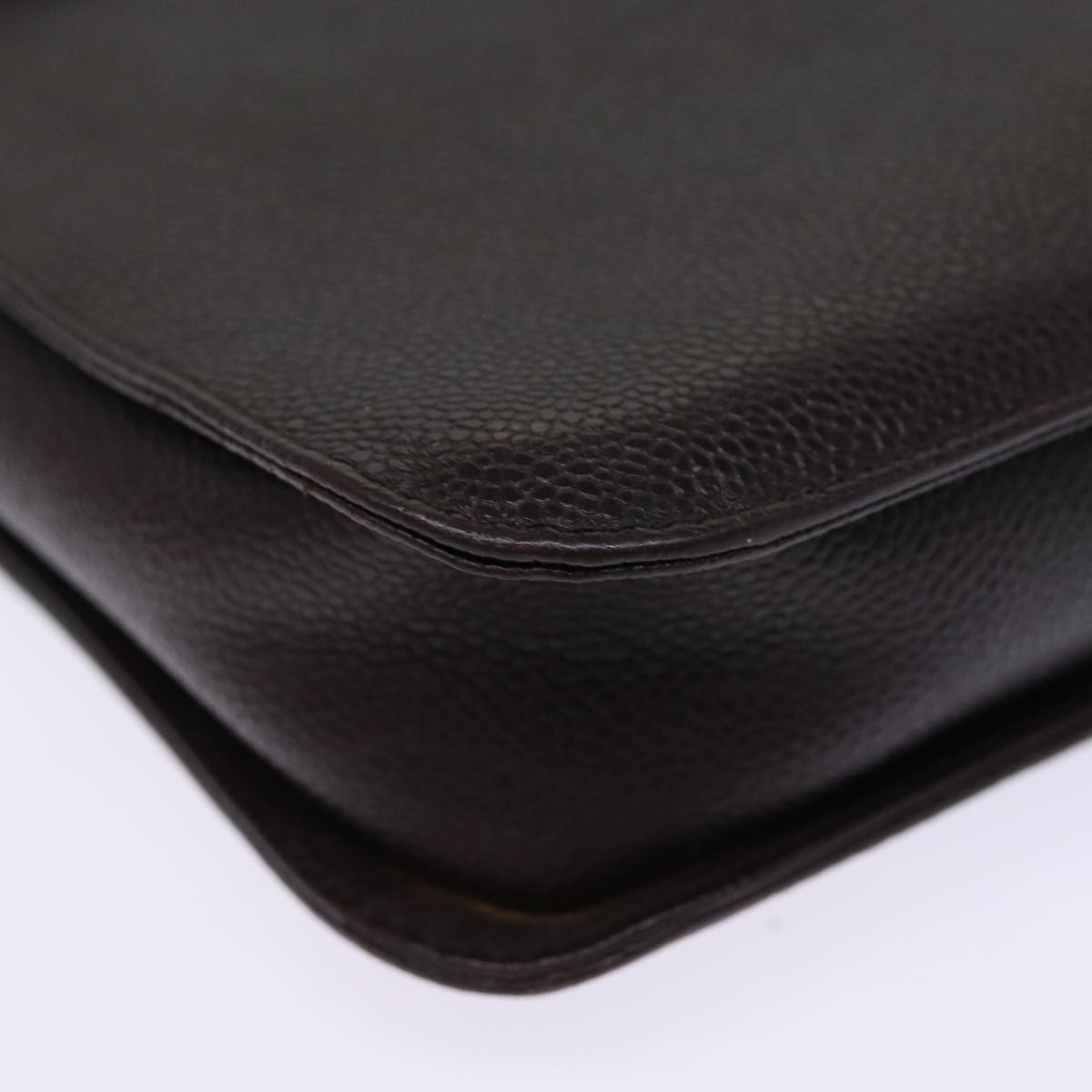 CHANEL Hand Bag Caviar Skin Black CC bs14972