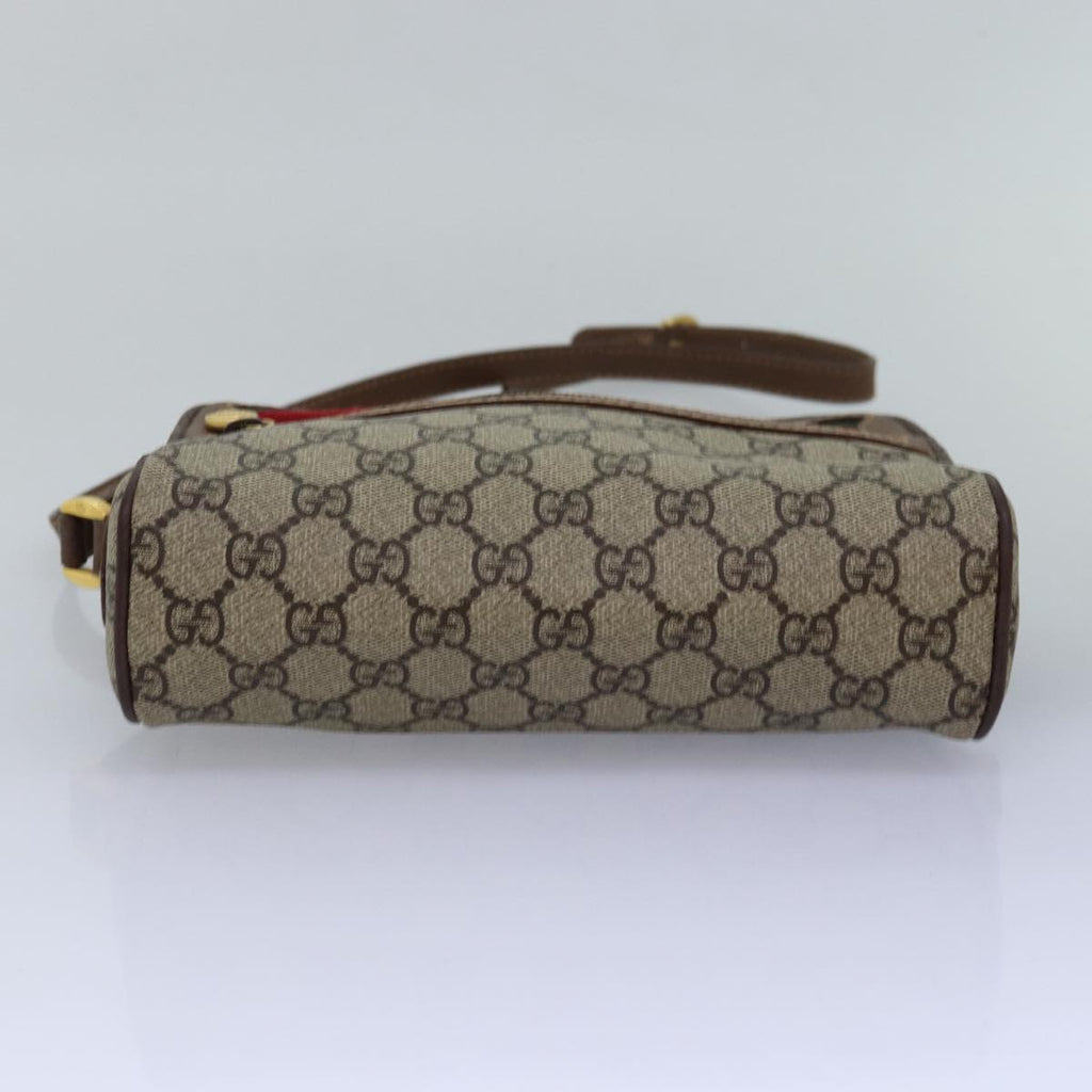 GUCCI GG Supreme Web Sherry Line Shoulder Bag PVC Beige 001 50 6655 bs14987