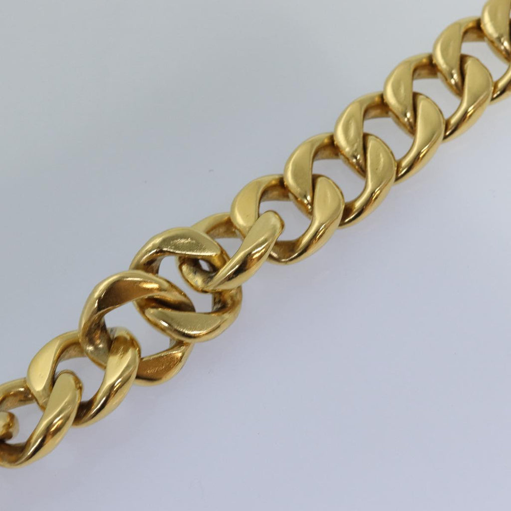 CHANEL Chain Belt metal 31.1"" Gold Black CC bs14988