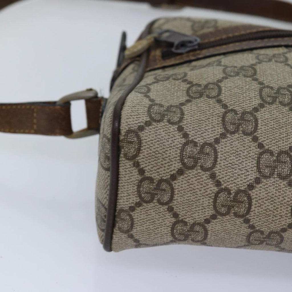 GUCCI GG Supreme Web Sherry Line Shoulder Bag PVC Beige 001 3654 5 bs15002