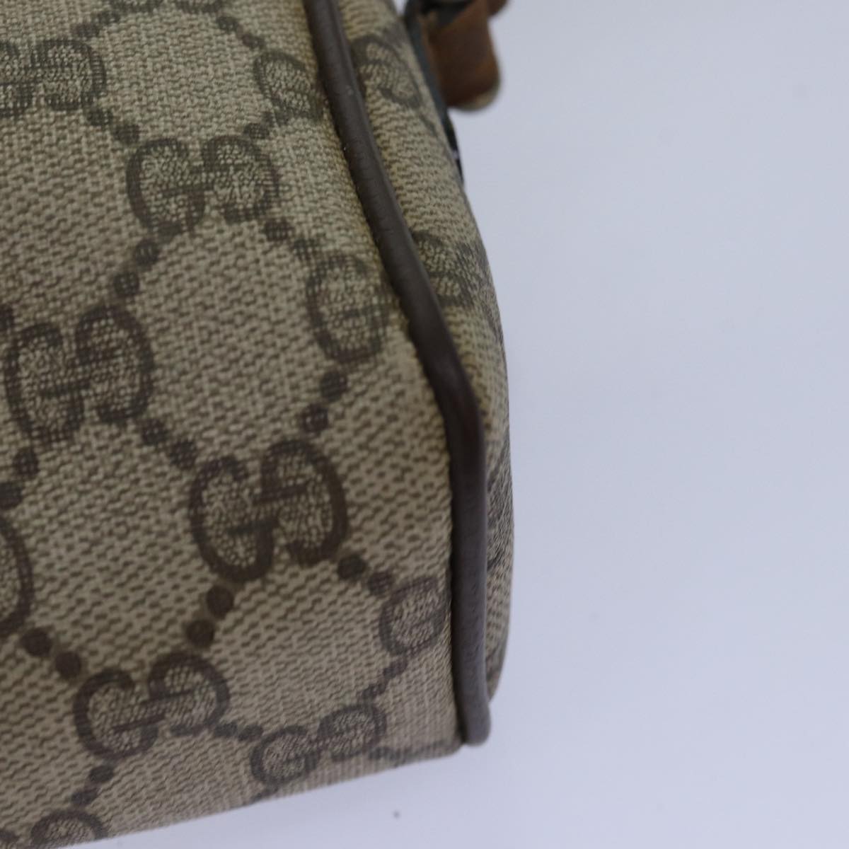 GUCCI GG Supreme Web Sherry Line Shoulder Bag PVC Beige 001 3654 5 bs15002