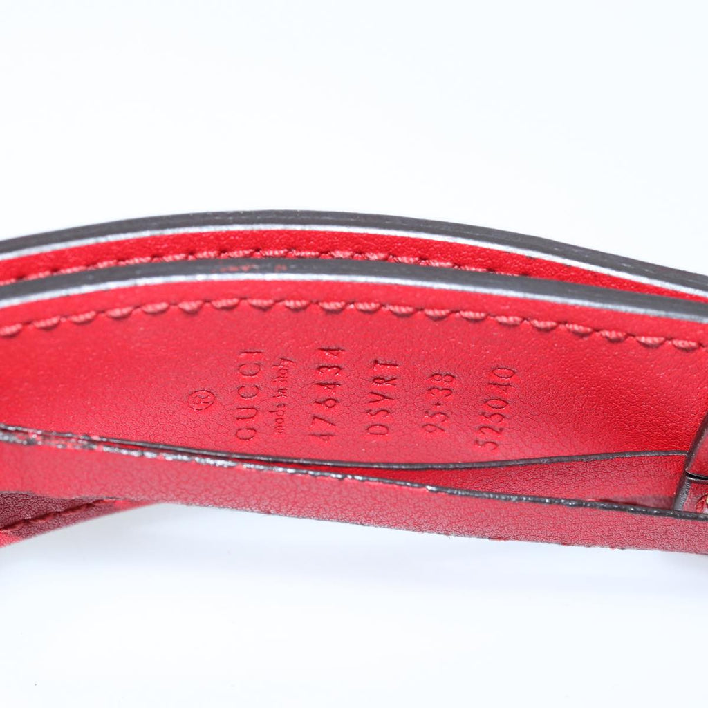 GUCCI GG Marmont Waist bag Leather Red 476434 bs15029