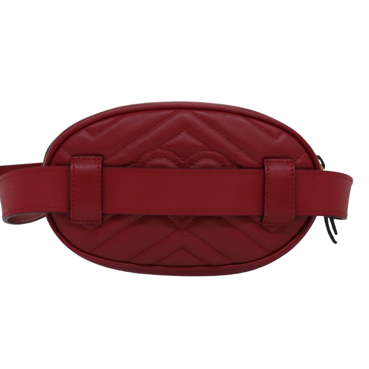 GUCCI GG Marmont Waist bag Leather Red 476434 bs15029