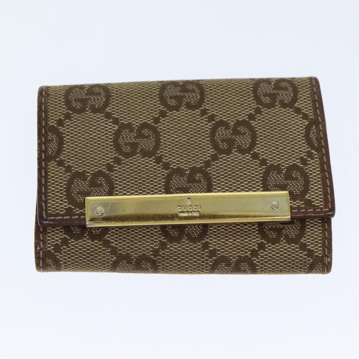 GUCCI GG Canvas Coin Purse Key Case Leather 5Set Beige Black bs15086