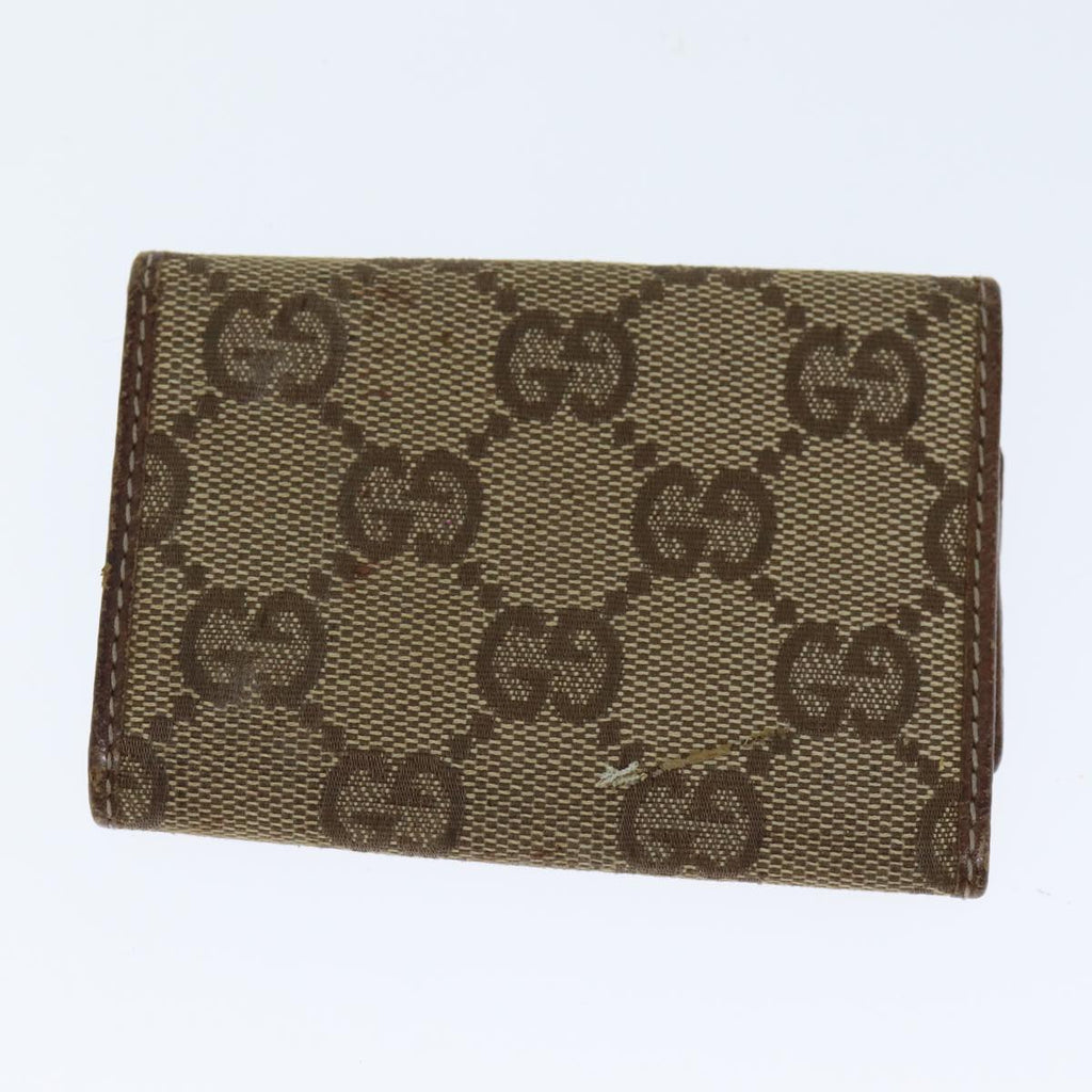 GUCCI GG Canvas Coin Purse Key Case Leather 5Set Beige Black bs15086
