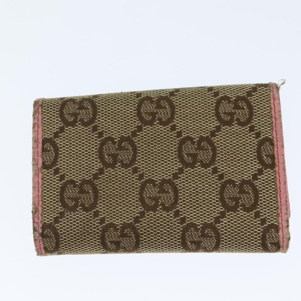 GUCCI GG Canvas Coin Purse Key Case Leather 5Set Beige Black bs15086