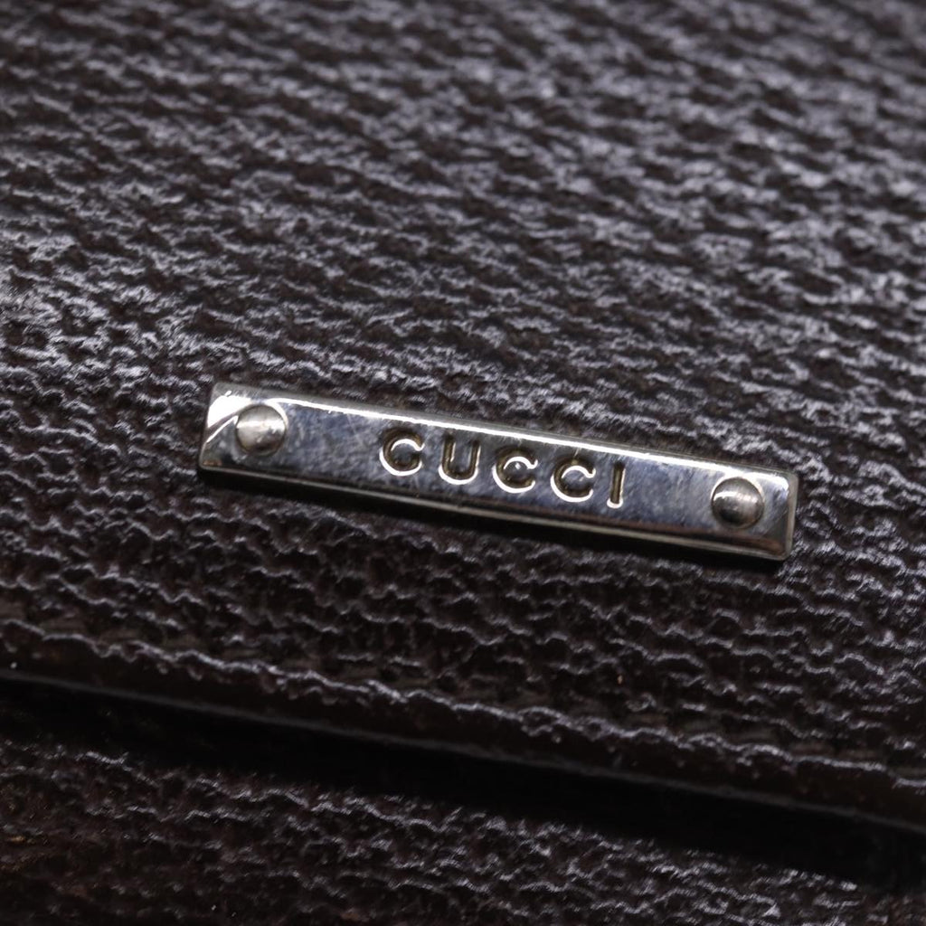 GUCCI Key Case Leather Brown bs15093