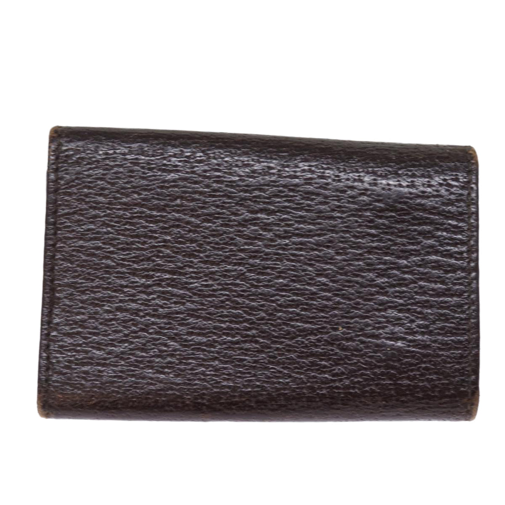 GUCCI Key Case Leather Brown bs15093