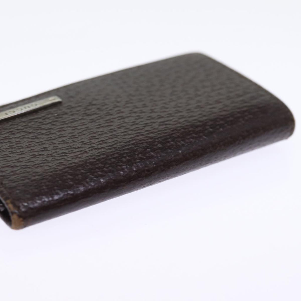 GUCCI Key Case Leather Brown bs15093