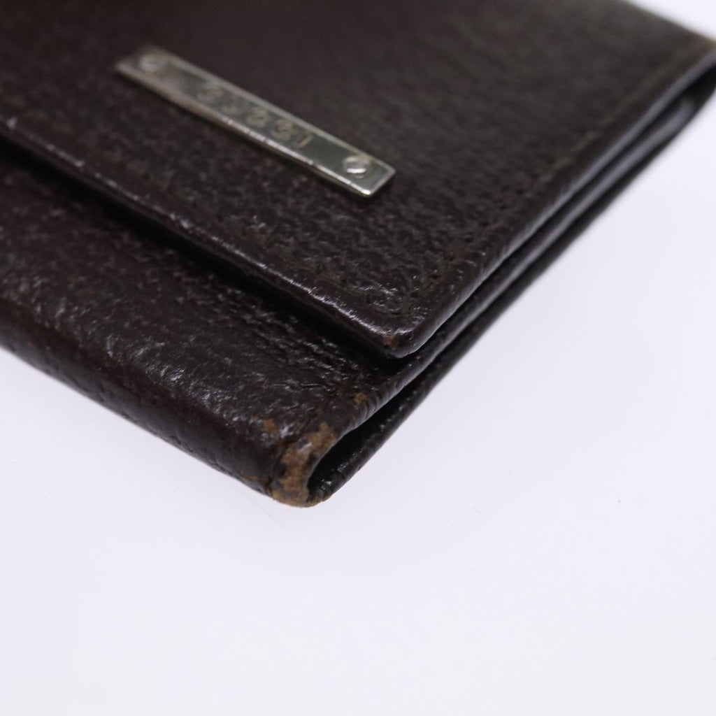 GUCCI Key Case Leather Brown bs15093